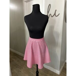 Urban Outfitters Pink Check‎ Gingham Angie Circle Skirt Cottagecore Size Large